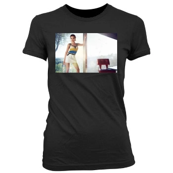 Scarlett Johansson Women's Junior Cut Crewneck T-Shirt