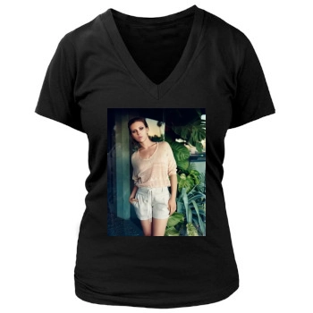 Scarlett Johansson Women's Deep V-Neck TShirt