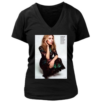 Scarlett Johansson Women's Deep V-Neck TShirt