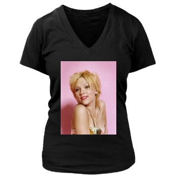 Scarlett Johansson Women's Deep V-Neck TShirt