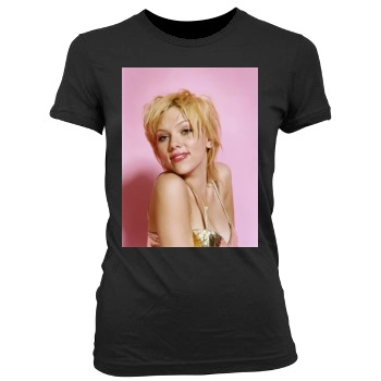 Scarlett Johansson Women's Junior Cut Crewneck T-Shirt