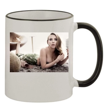 Scarlett Johansson 11oz Colored Rim & Handle Mug