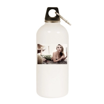 Scarlett Johansson White Water Bottle With Carabiner