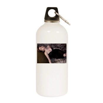 Scarlett Johansson White Water Bottle With Carabiner