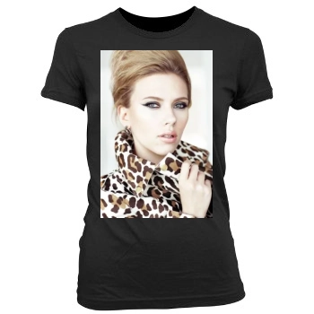 Scarlett Johansson Women's Junior Cut Crewneck T-Shirt