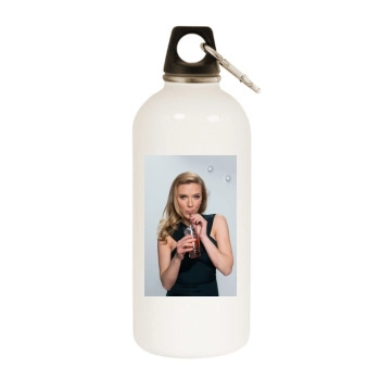 Scarlett Johansson White Water Bottle With Carabiner