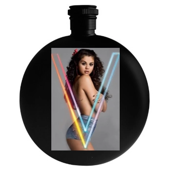 Selena Gomez Round Flask