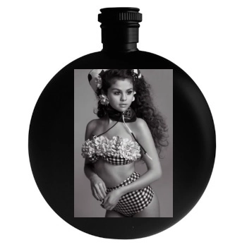 Selena Gomez Round Flask