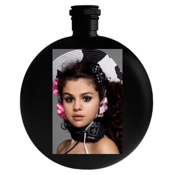 Selena Gomez Round Flask