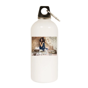 Selena Gomez White Water Bottle With Carabiner