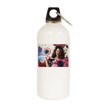 Selena Gomez White Water Bottle With Carabiner