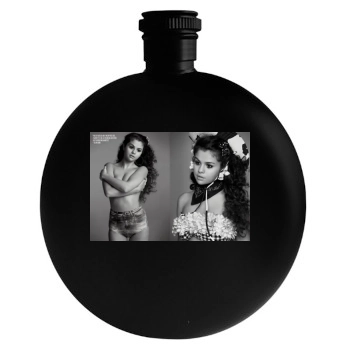 Selena Gomez Round Flask