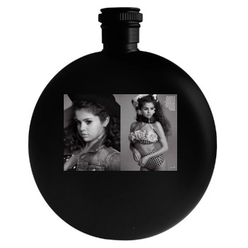 Selena Gomez Round Flask