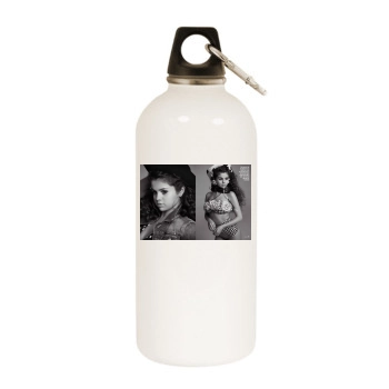 Selena Gomez White Water Bottle With Carabiner