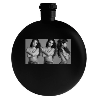 Selena Gomez Round Flask