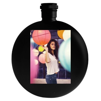 Selena Gomez Round Flask