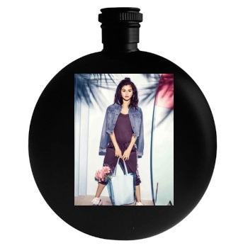 Selena Gomez Round Flask