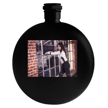 Selena Gomez Round Flask