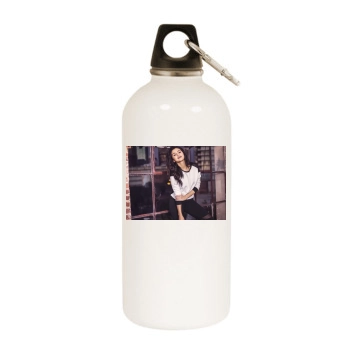 Selena Gomez White Water Bottle With Carabiner