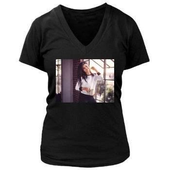 Selena Gomez Women's Deep V-Neck TShirt