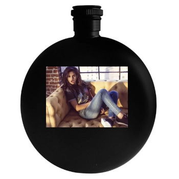 Selena Gomez Round Flask