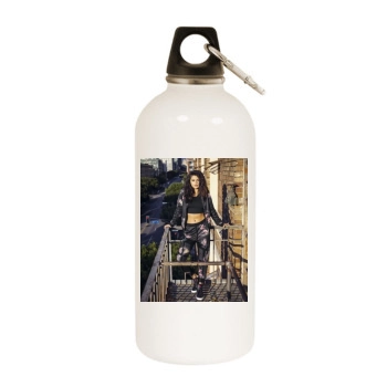 Selena Gomez White Water Bottle With Carabiner