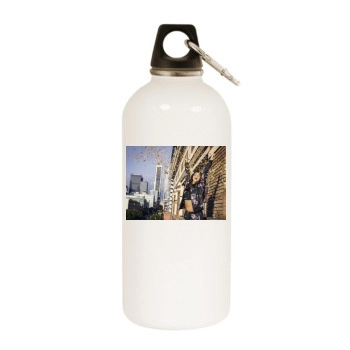 Selena Gomez White Water Bottle With Carabiner