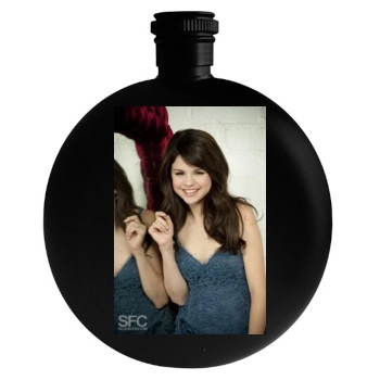 Selena Gomez Round Flask