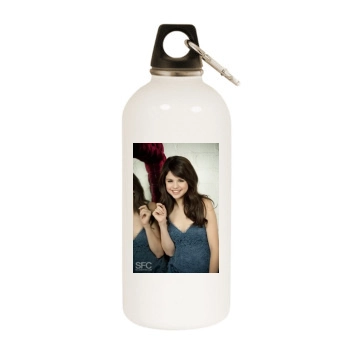 Selena Gomez White Water Bottle With Carabiner