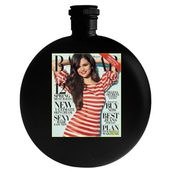 Selena Gomez Round Flask