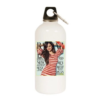 Selena Gomez White Water Bottle With Carabiner