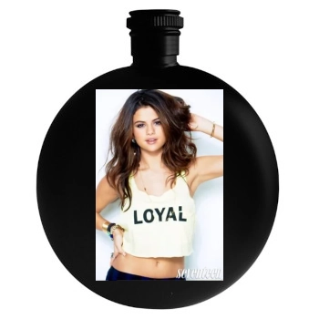 Selena Gomez Round Flask