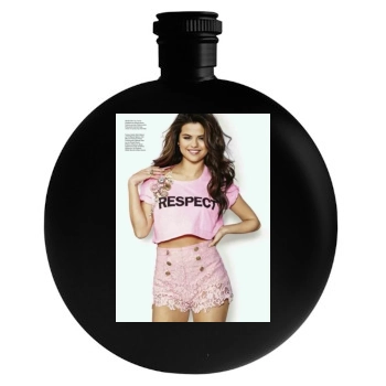 Selena Gomez Round Flask