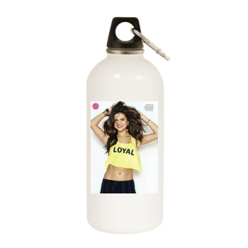 Selena Gomez White Water Bottle With Carabiner