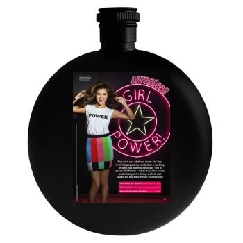 Selena Gomez Round Flask