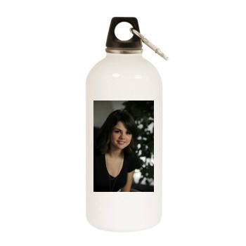 Selena Gomez White Water Bottle With Carabiner