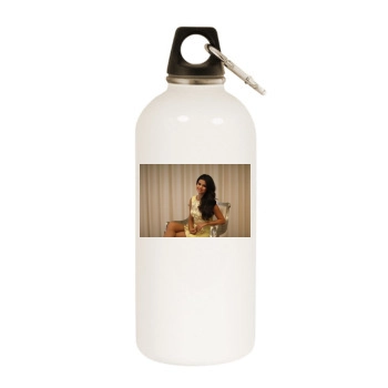 Selena Gomez White Water Bottle With Carabiner