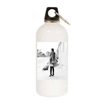 Selena Gomez White Water Bottle With Carabiner