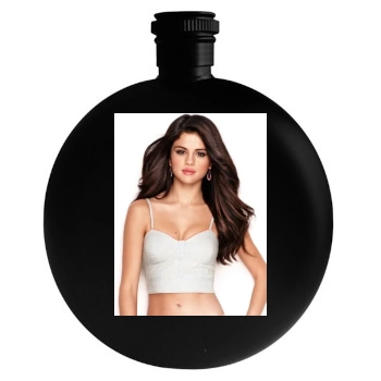 Selena Gomez Round Flask