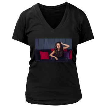 Selena Gomez Women's Deep V-Neck TShirt