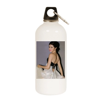 Selena Gomez White Water Bottle With Carabiner