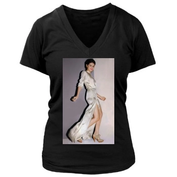 Selena Gomez Women's Deep V-Neck TShirt