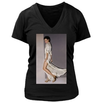 Selena Gomez Women's Deep V-Neck TShirt