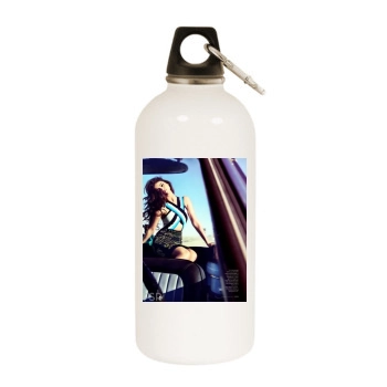 Selena Gomez White Water Bottle With Carabiner