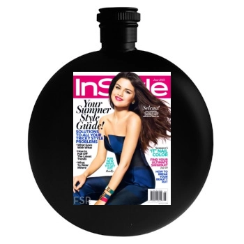 Selena Gomez Round Flask