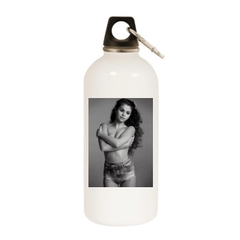 Selena Gomez White Water Bottle With Carabiner