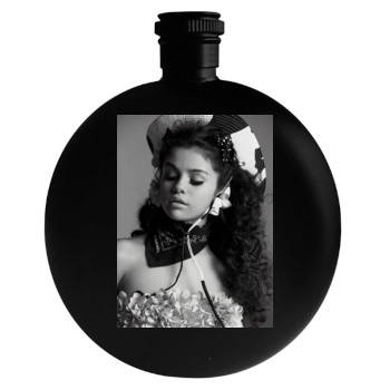 Selena Gomez Round Flask