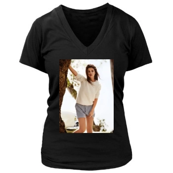 Selena Gomez Women's Deep V-Neck TShirt