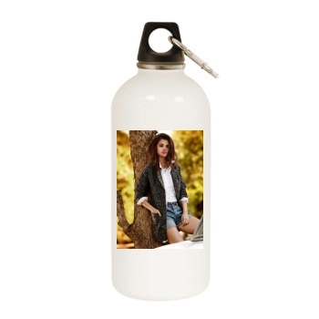 Selena Gomez White Water Bottle With Carabiner