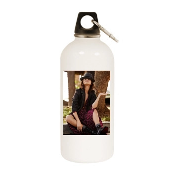 Selena Gomez White Water Bottle With Carabiner